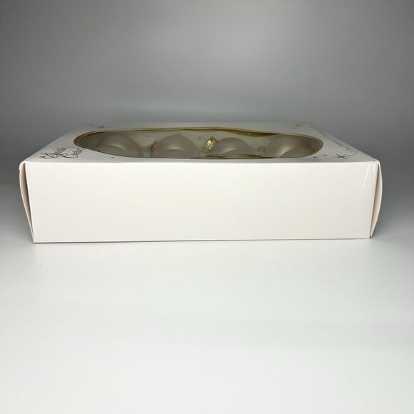 VTG 12ct Sparkling Creations Gold Cream Glass Small Christmas Ornaments 1.75” - Picture 15 of 16